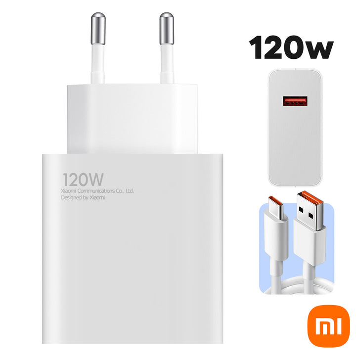 Xiaomi Carregador 120W HyperCharge Combo USB Type-A Branco