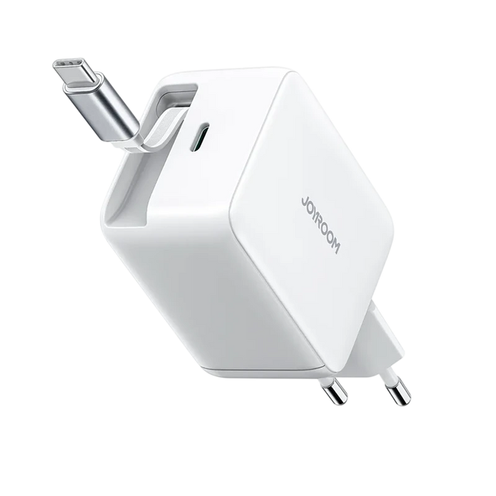 Carregador USB-C com cabo retrátil Joyroom de 67 W