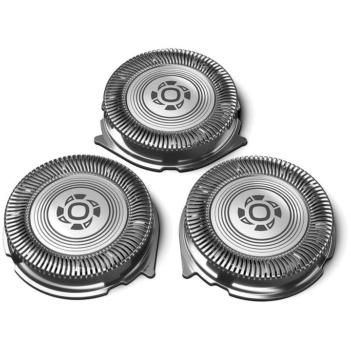 3x cabeças de substituição para a máquina de barbear eléctrica Philips Série 3000 e 1000 em aço inoxidável