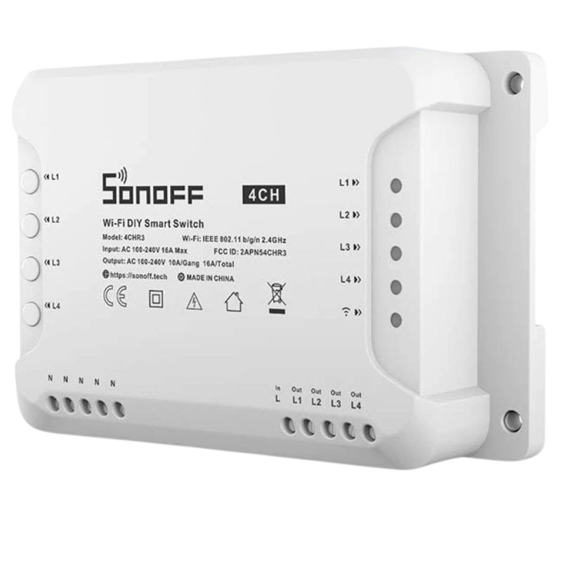 Sonoff 4CHR3 - Relé WiFi inteligente de 4 canais