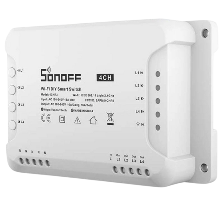 Sonoff 4CHR3 - Relé WiFi inteligente de 4 canais