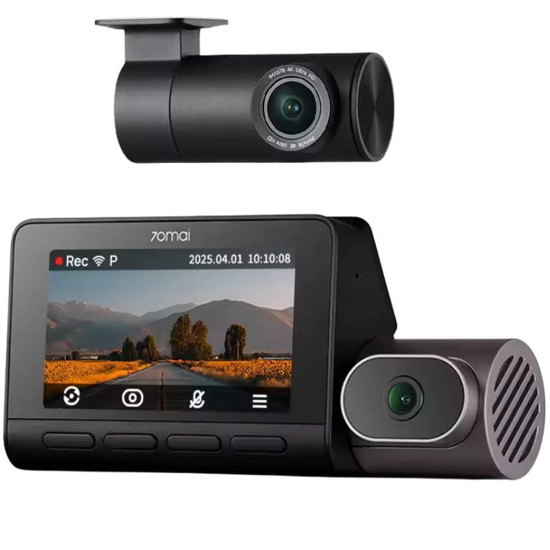 70mai Dash Cam 4K T800 + Câmara traseira 70mai RC41 - Conjunto Premium