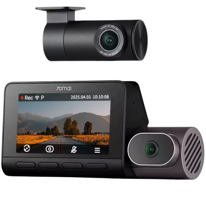 70mai Dash Cam 4K T800 + Câmara traseira 70mai RC41 - Conjunto Premium