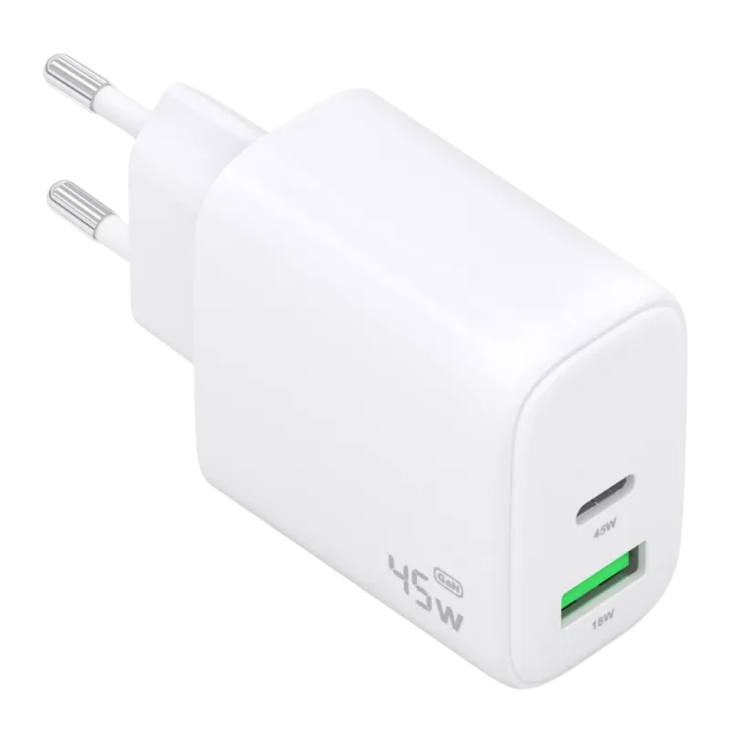 Aisens GaN A110-0971 45 W USB-C + USB-A Branco - Carregador de parede
