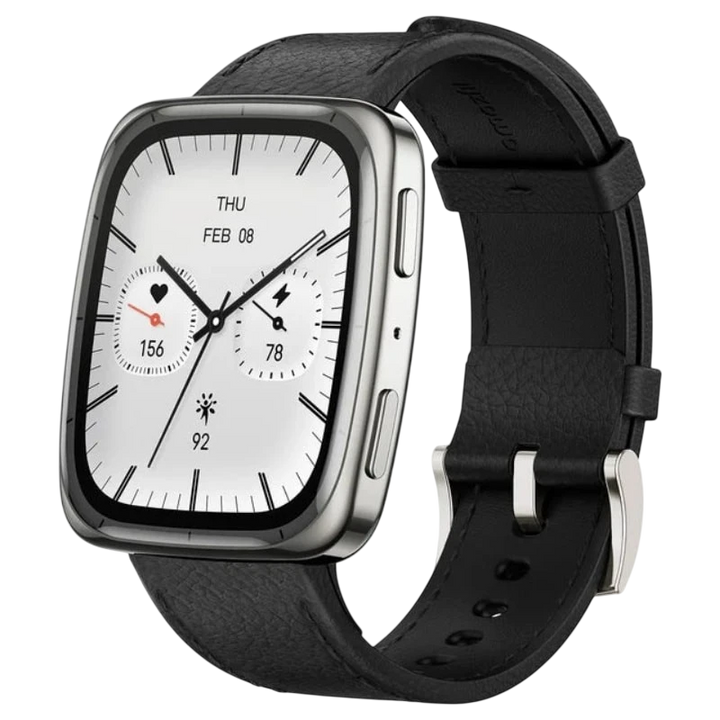 Amazfit Active 2 Square Pulseira de Couro Preto
