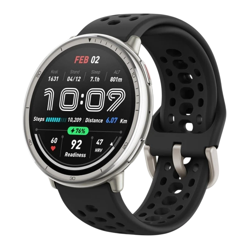 Amazfit Active 2 Pulseira de Silicone Preto - Relógio Inteligente com GPS