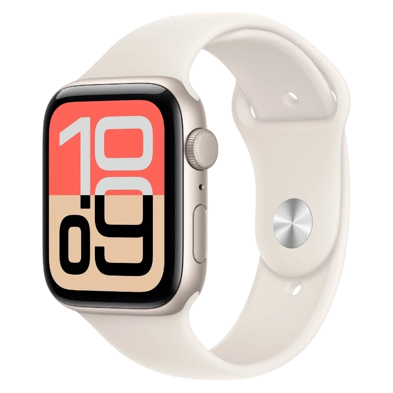 Apple Watch SE 3 GPS + Cellular 44 mm Branco Estelar com Pulseira Desportiva Branco M/L