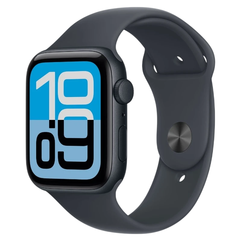 Apple Watch SE 3 GPS 44 mm Meia-noite com pulseira desportiva Preto M/L
