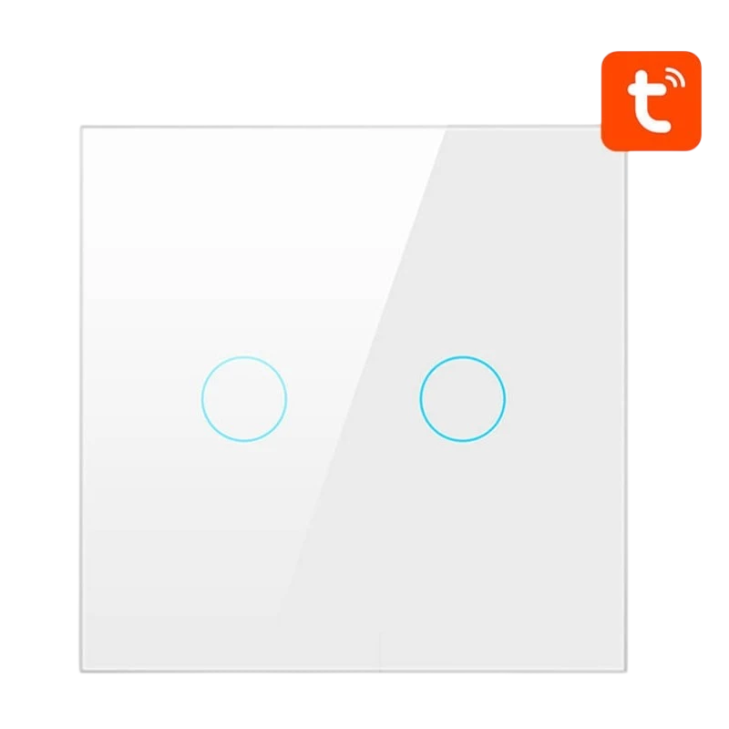 Avatto ZTS02-EU-W2 2 Botões ZigBee Branco - Interruptor Táctil Inteligente