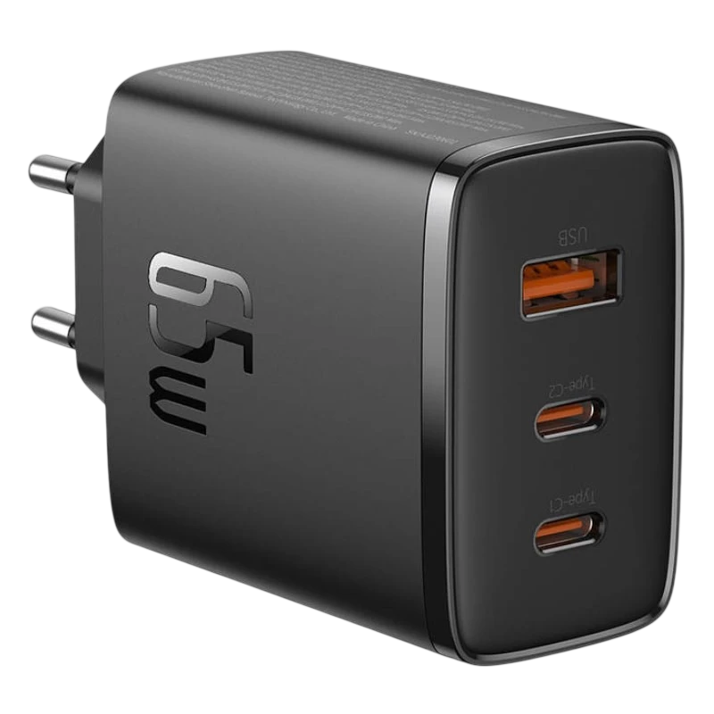 Baseus OS-Cube Pro 65W 2xUSB-C + USB Preto