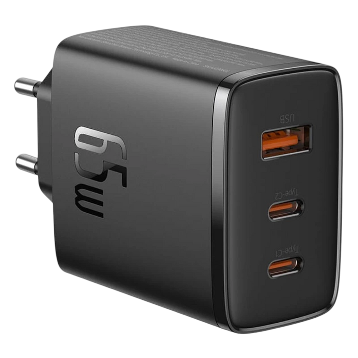 Baseus OS-Cube Pro 65W 2xUSB-C + USB Preto