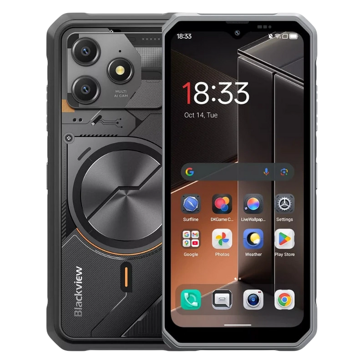 Blackview Fort 100 128 GB Preto Resistência de nível militar 6 GB de RAM Design Mecha
