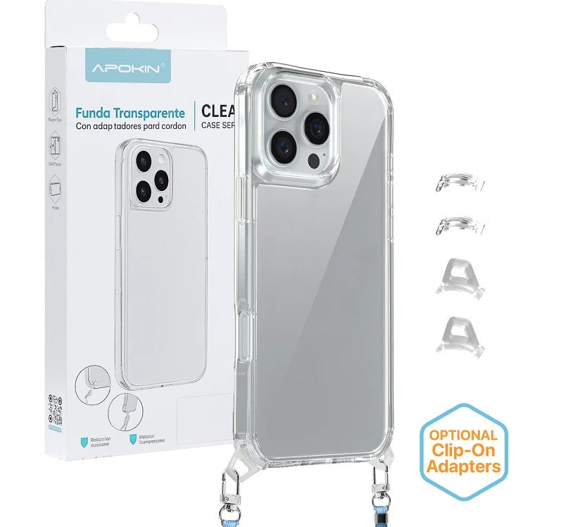 Capa 2 em 1 ClearStrap Transparente Apple Iphone