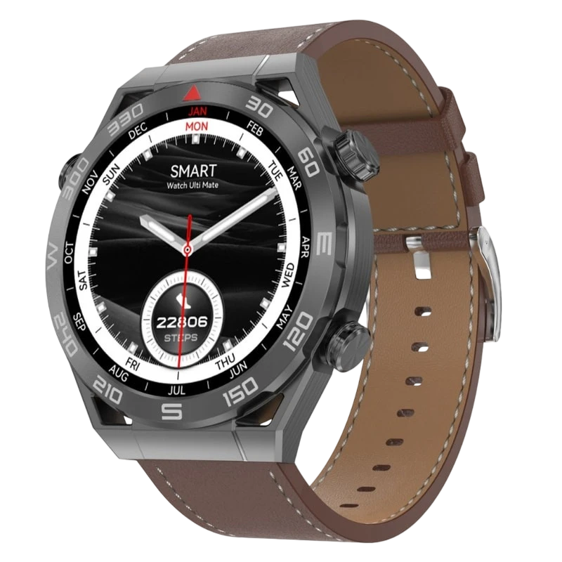 DT NO.1 Ultra Mate Preto com Bracelete em pele Castanha
