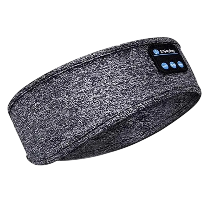 Diadema elástica com auriculares Bluetooth Cinzento