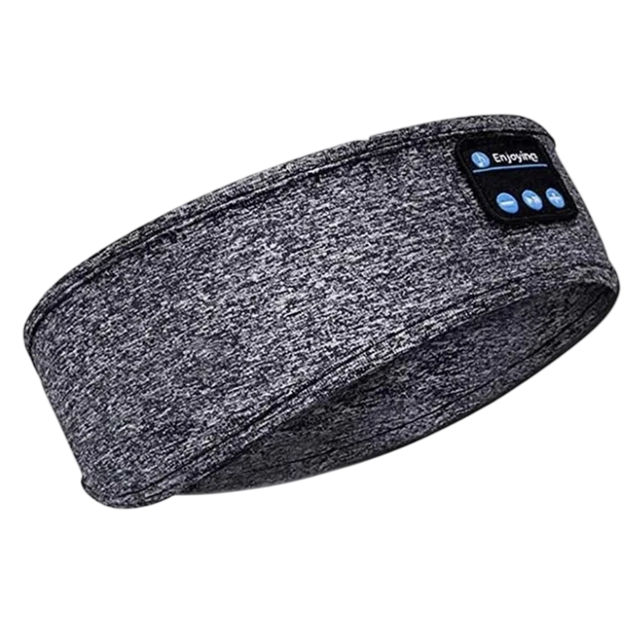 Diadema elástica com auriculares Bluetooth Cinzento