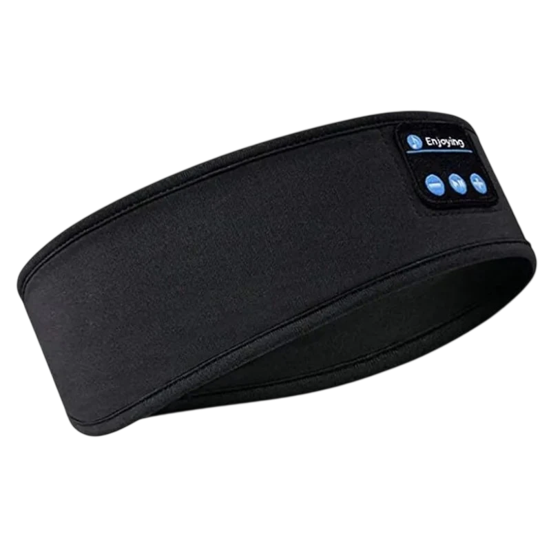 Diadema elástica com auriculares Bluetooth Preto