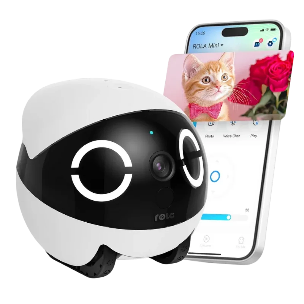 Enabot ROLA Mini 2K Até 25 dias de autonomia - Robô com câmara de vigilância