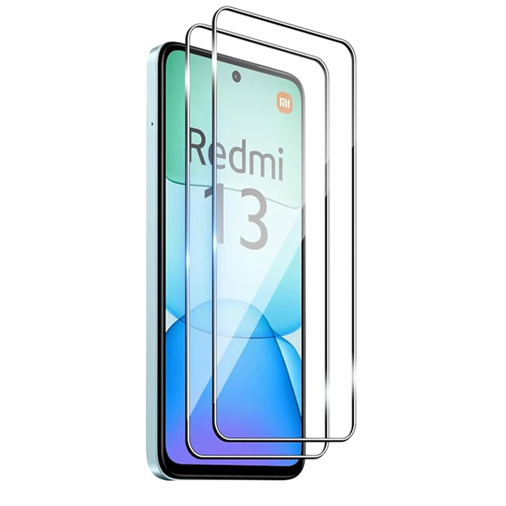 Pack x2 Película de vidro temperado Xiaomi Redmi 13 Full Screen 3D
