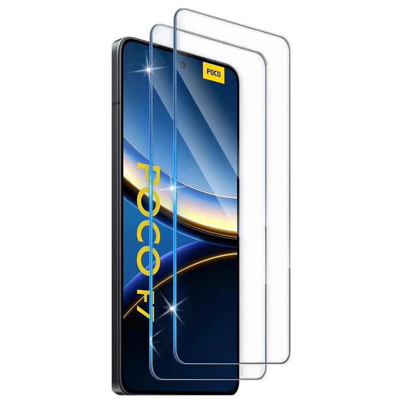 Pacote com 2 protetores de vidro temperado Xiaomi Poco F7 Full Screen 3D