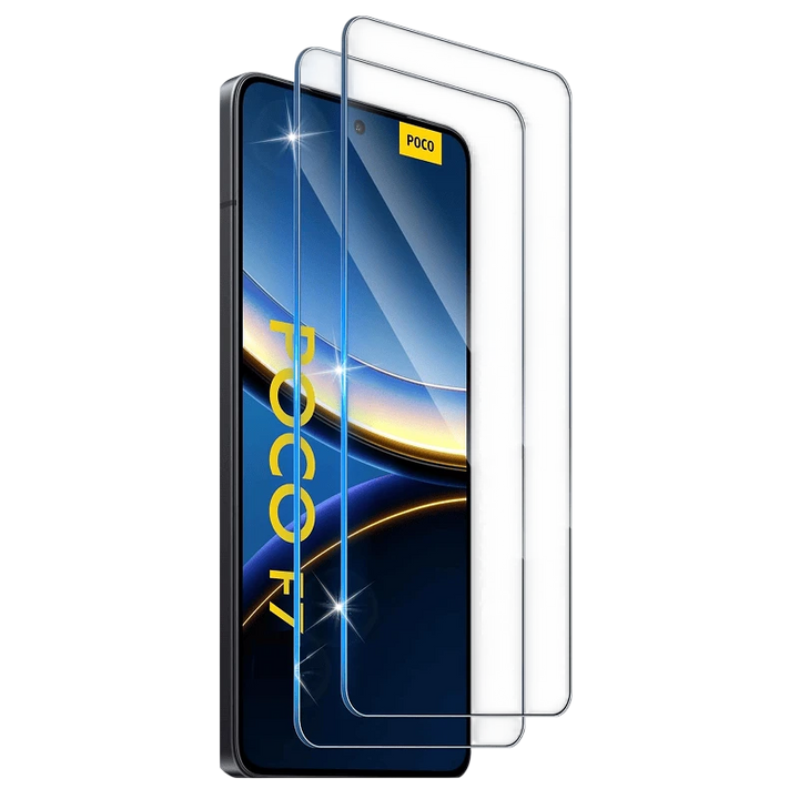 Pacote com 2 protetores de vidro temperado Xiaomi Poco F7 Full Screen 3D