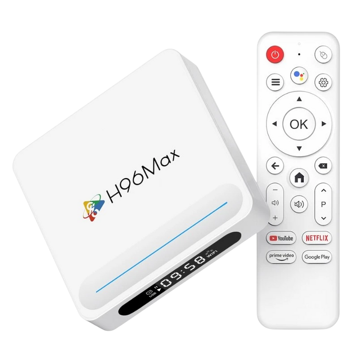 H96 Max H618 Plus 4GB/128GB 8K WiFi6 Android 14 Branco - Android TV