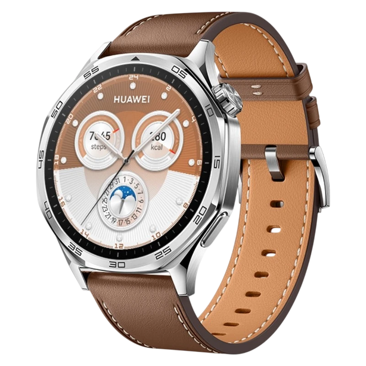 Huawei GT5 46 mm com Pulseira de Couro Castanha