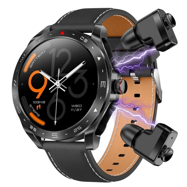 T95 Preto com Bracelete de Couro e Auriculares