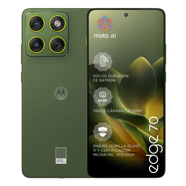 Motorola Edge 70 5G Dual SIM 512 GB Verde Snapdragon 7 Gen 4 12 GB de RAM Ecrã de 6,7"