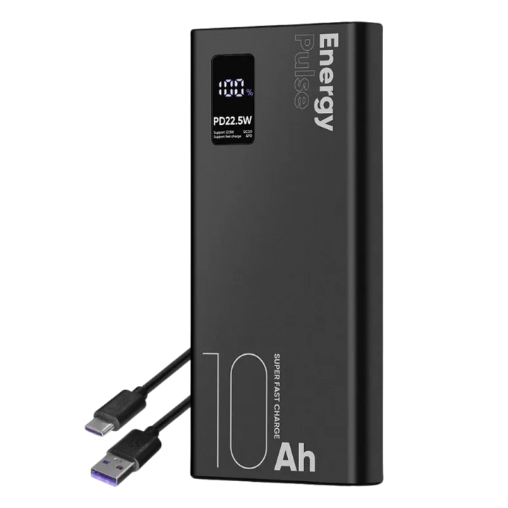 OBAL:ME EnergyPulse Preto 10000mAh 22.5W  - Powerbank