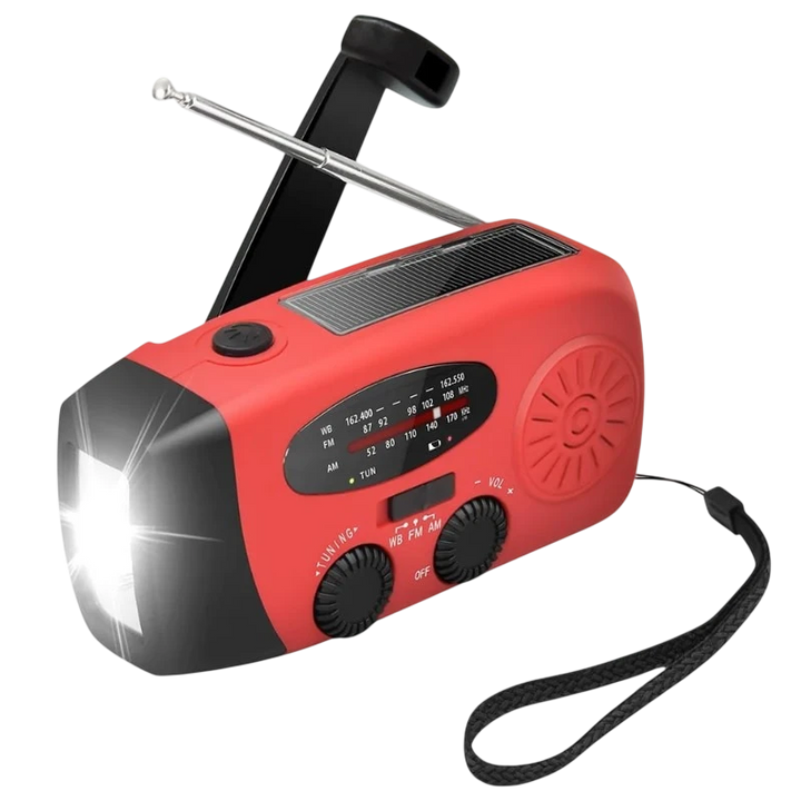 Rádio Stonego 2000 mAh Vermelho - Rádio de Emergência