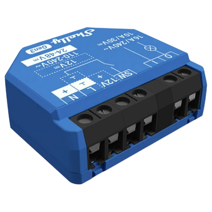 Shelly 1 Gen3 Azul - Relé Inteligente