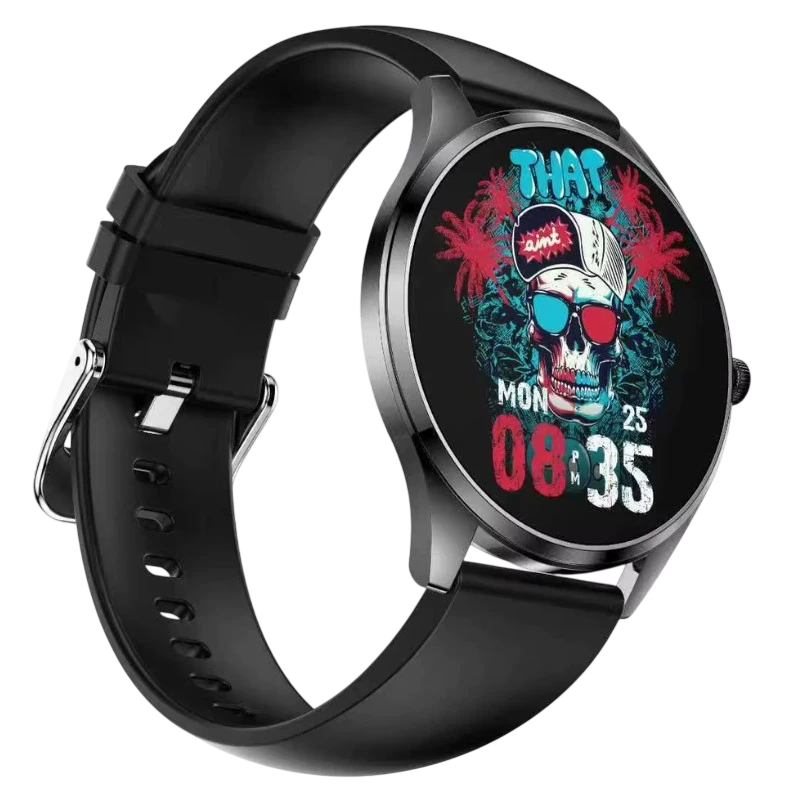 TN99 Smartwatch com Pulseira de Silicone Preto Chamadas BT - Relógio Inteligente