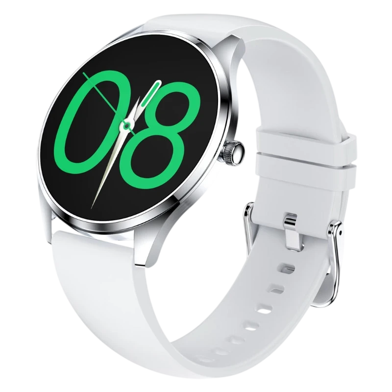 TN99 Smartwatch com Pulseira de Silicone Prata Monitorização da frequência cardíaca