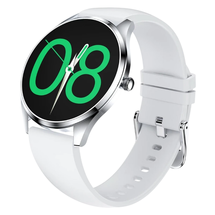 TN99 Smartwatch com Pulseira de Silicone Prata Monitorização da frequência cardíaca