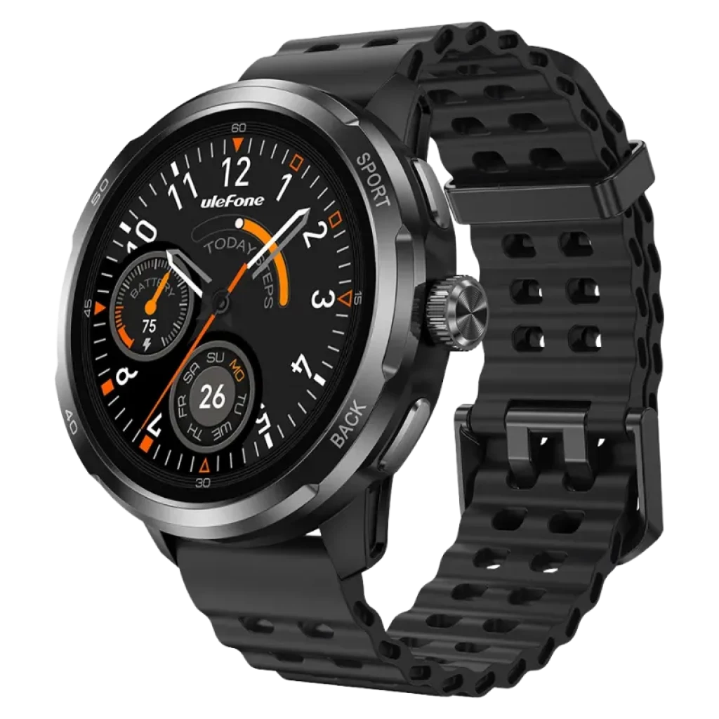 Ulefone Armor Watch Pro Preto com ecrã AMOLED de 1,50 polegadas GPS integrado - Relógio inteligente
