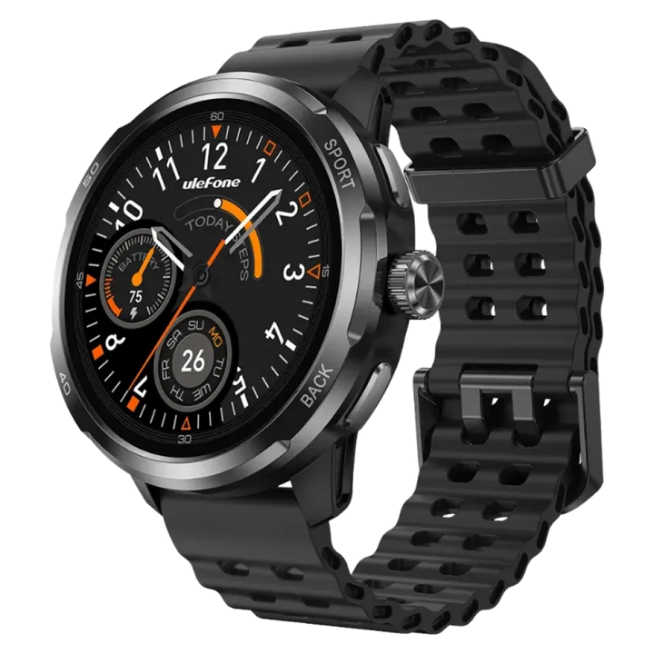 Ulefone Armor Watch Pro Preto com ecrã AMOLED de 1,50 polegadas GPS integrado - Relógio inteligente