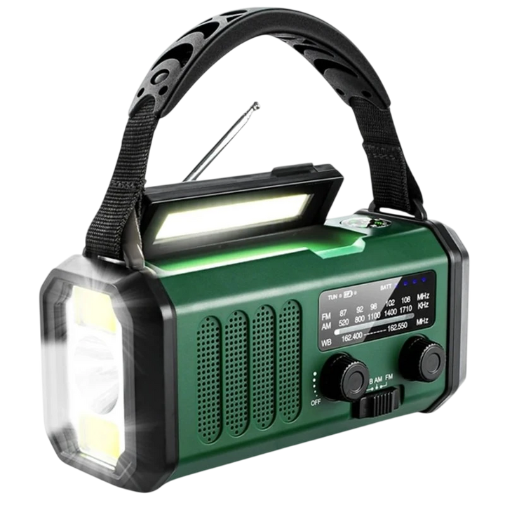 Rádio E30 10000 mAh Verde - Rádio de Emergência