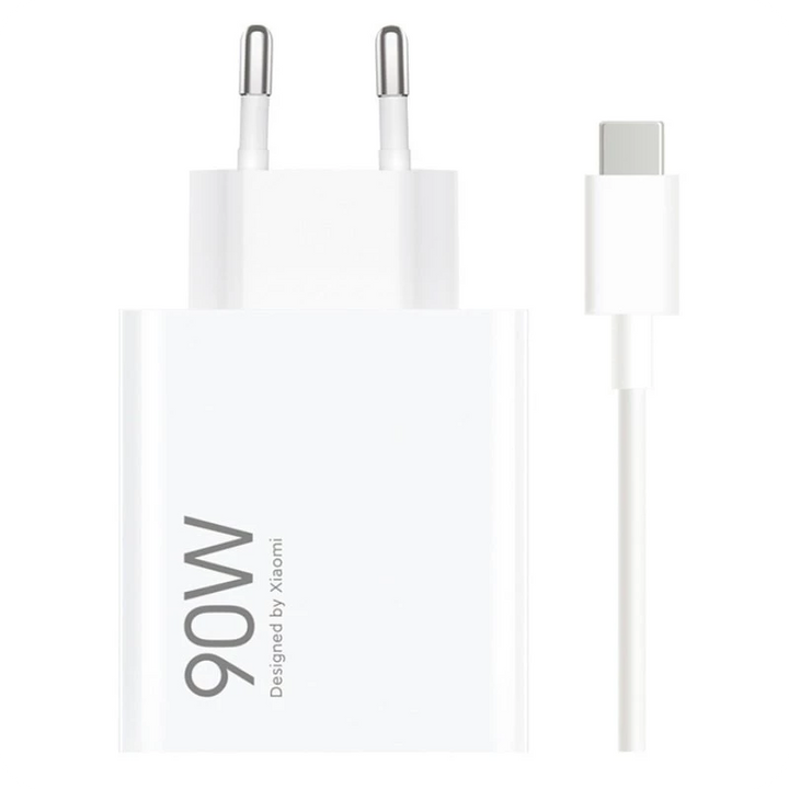 Carregador rápido Xiaomi 90W HyperCharge Combo USB Tipo-A + Cabo USB-C 1m