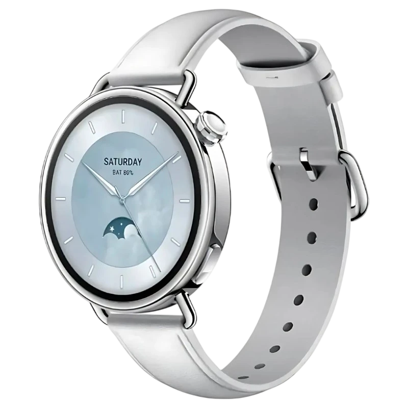 Xiaomi Watch S4 41 mm com bracelete em couro Branco