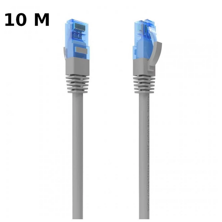 Cabo de rede RJ45 Cat6 UTP UTP CCA AWG26 até 1000 Mbps 10 mts Aisens A135-0782 Cinzento