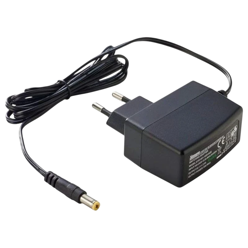 Adaptador de corrente PremiumCord 240 V / 12 V / 1 A / CC com tomada de saída 5,5 mm / 2,1 mm