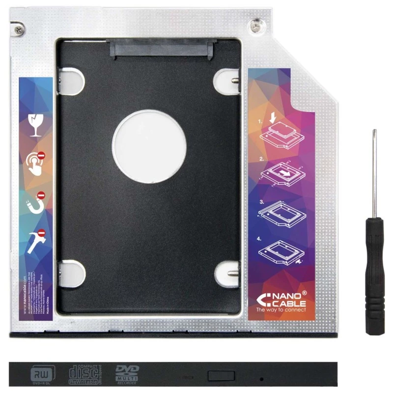 Adaptador Nanocable Leitor DVD para HDD/SSD STA 2.5 9.5mm