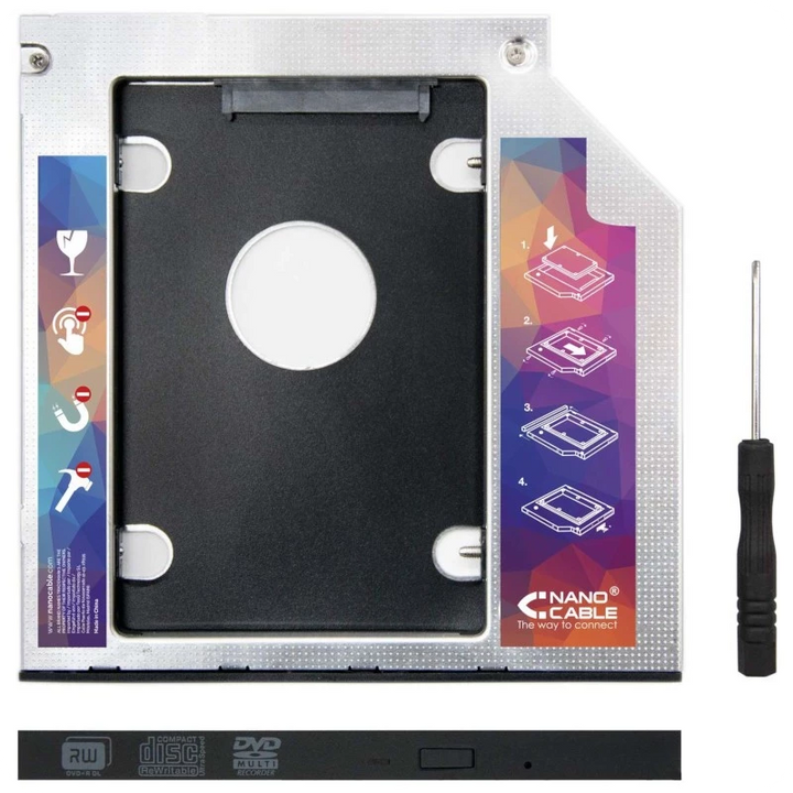 Adaptador Nanocable Leitor DVD para HDD/SSD STA 2.5 9.5mm