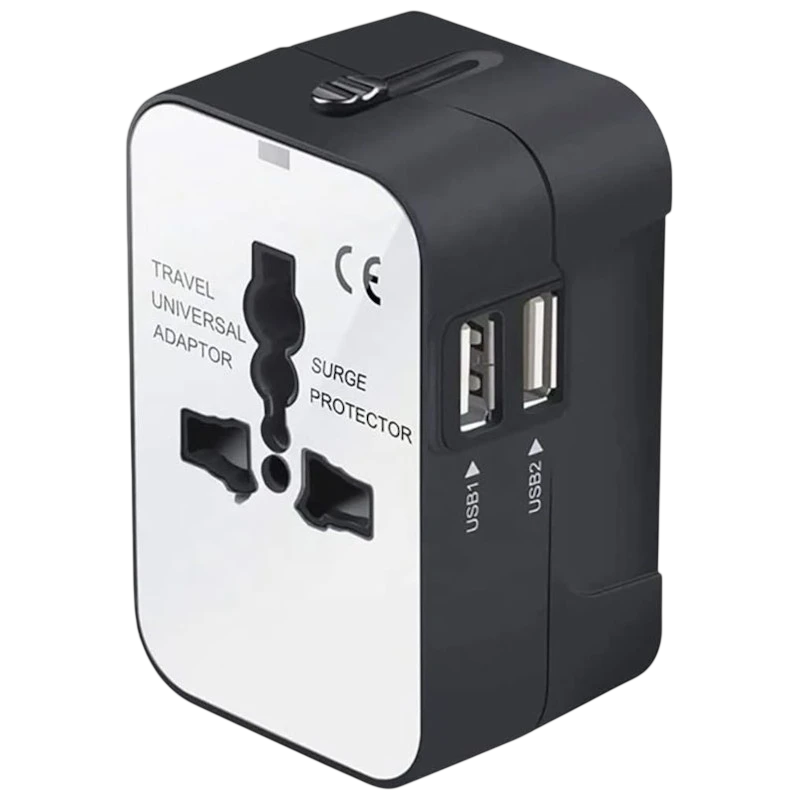 Adaptador de viagem universal 2x USB