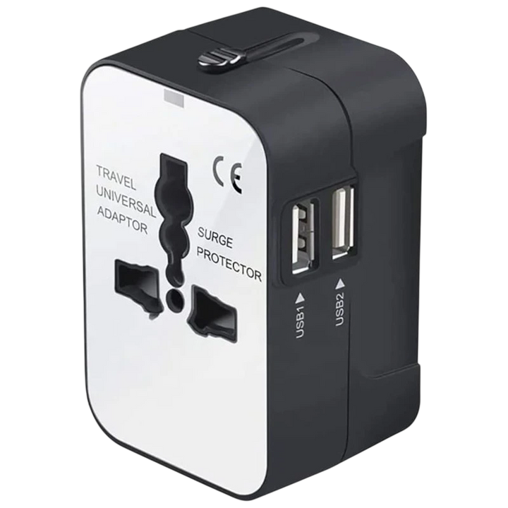 Adaptador de viagem universal 2x USB