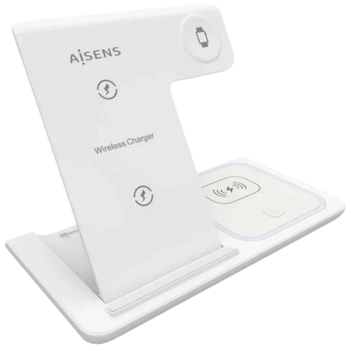 Aisens ASCH-15W3WC044-W 3 em 1 Qi 15 W Dobrável Branco - Base de carregamento sem fios