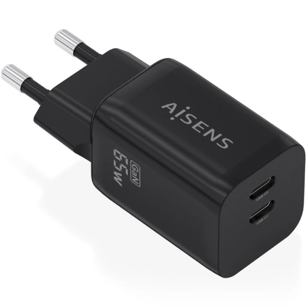 Carregador AISENS A110-1030 GaN 65W 2x USB-C