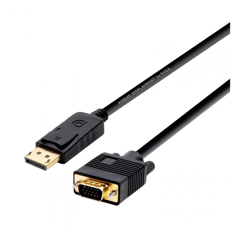 AISENS A125-0365 DisplayPort VGA D-SUB 2 metros Preto - Cabo