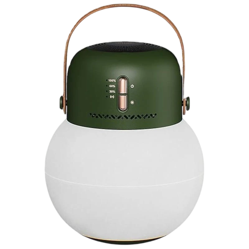 Luz de campismo ao ar livre com Coluna Bluetooth verde
